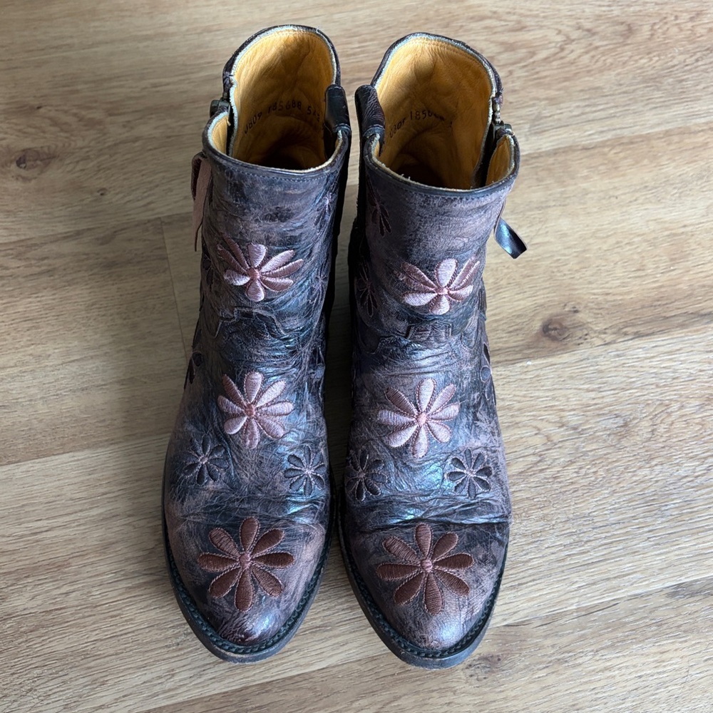 Old Gringo Floral Embroidered Leather Western Cowboy Boots Women’s 7.5 - Picture 10 of 10